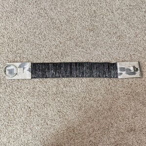 Animal Print/ Black and Silver Stretch Belt